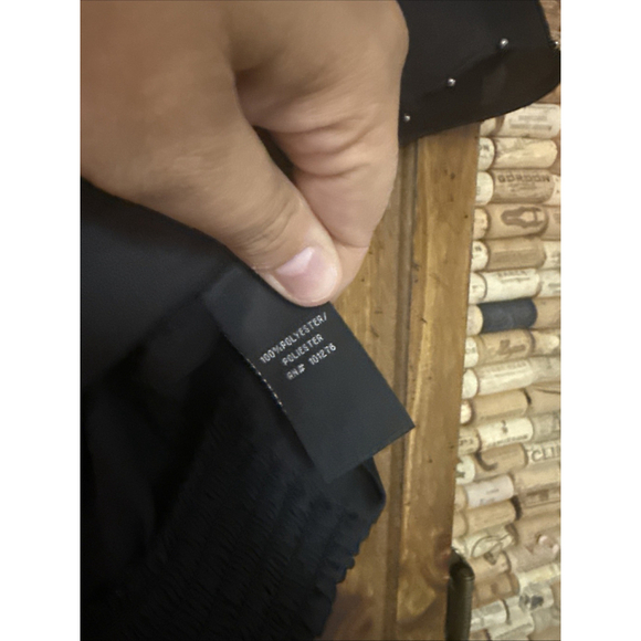 Y2K Rampage Black Layered Flowy Beaded Strapless Open Back Top Sz S - Picture 3 of 6